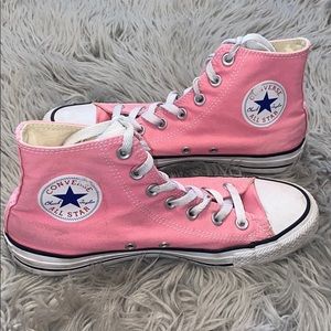 Pink Converse hi-top All Stars